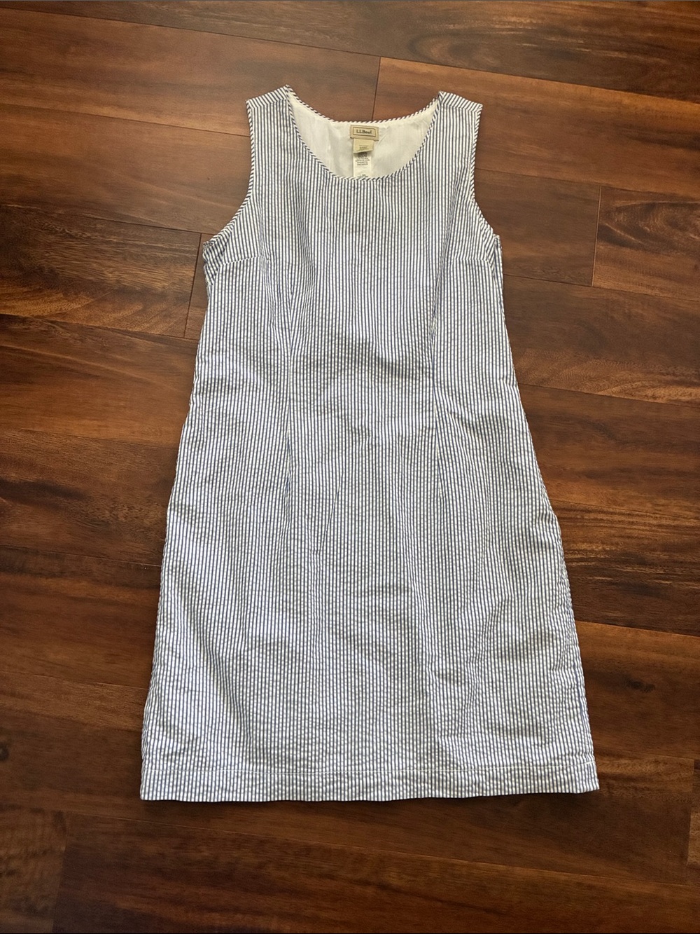 L.L. Bean Seersucker Shift Dress 8
